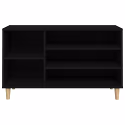 vidaXL Shoe Cabinet Engineered Wood Shoe Storage Shelf Organiser Multi Colours - Black - Additional view 4