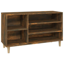 vidaXL Shoe Cabinet Engineered Wood Shoe Storage Shelf Organiser Multi Colours - Smoked oak