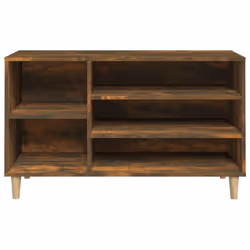 vidaXL Shoe Cabinet Engineered Wood Shoe Storage Shelf Organiser Multi Colours - Smoked oak - Additional view 4