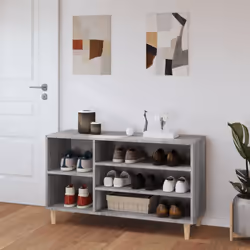 vidaXL Shoe Cabinet Engineered Wood Shoe Storage Shelf Organiser Multi Colours - Grey sonoma - Additional view 4