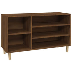 vidaXL Shoe Cabinet Engineered Wood Shoe Storage Shelf Organiser Multi Colours - Brown oak