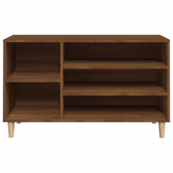vidaXL Shoe Cabinet Engineered Wood Shoe Storage Shelf Organiser Multi Colours - Brown oak - Additional view 4
