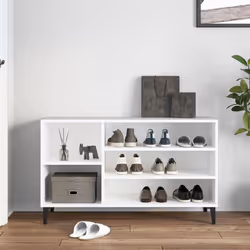 vidaXL Shoe Cabinet Engineered Wood Shoe Storage Shelf Organiser Multi Colours - White