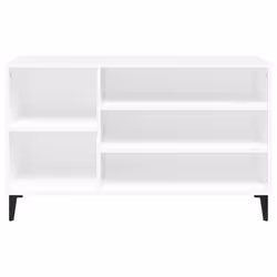 vidaXL Shoe Cabinet Engineered Wood Shoe Storage Shelf Organiser Multi Colours - White - Additional view 4