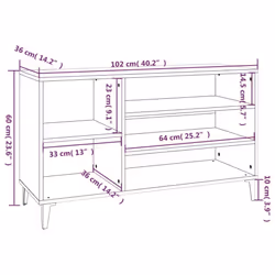 vidaXL Shoe Cabinet Engineered Wood Shoe Storage Shelf Organiser Multi Colours - White - Additional view 7