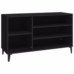 vidaXL Shoe Cabinet Engineered Wood Shoe Storage Shelf Organiser Multi Colours - Black