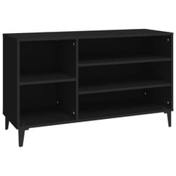 vidaXL Shoe Cabinet Engineered Wood Shoe Storage Shelf Organiser Multi Colours - Black