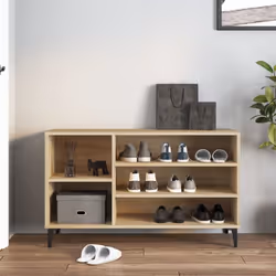 vidaXL Shoe Cabinet Engineered Wood Shoe Storage Shelf Organiser Multi Colours - Sonoma oak