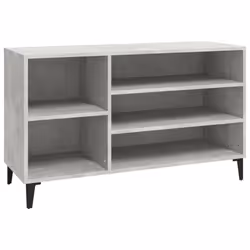 vidaXL Shoe Cabinet Engineered Wood Shoe Storage Shelf Organiser Multi Colours - Concrete grey