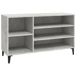 vidaXL Shoe Cabinet Engineered Wood Shoe Storage Shelf Organiser Multi Colours - Concrete grey
