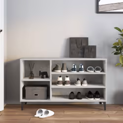 vidaXL Shoe Cabinet Engineered Wood Shoe Storage Shelf Organiser Multi Colours - Concrete grey