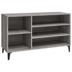 vidaXL Shoe Cabinet Engineered Wood Shoe Storage Shelf Organiser Multi Colours - Grey sonoma