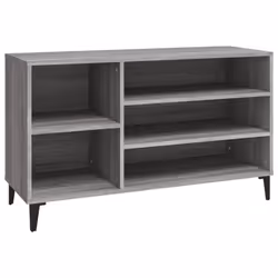 vidaXL Shoe Cabinet Engineered Wood Shoe Storage Shelf Organiser Multi Colours - Grey sonoma