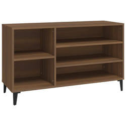 vidaXL Shoe Cabinet Engineered Wood Shoe Storage Shelf Organiser Multi Colours - Brown oak