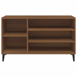 vidaXL Shoe Cabinet Engineered Wood Shoe Storage Shelf Organiser Multi Colours - Brown oak - Additional view 4