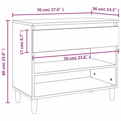 vidaXL Shoe Cabinet Engineered Wood Home Shoe Storage Organiser Multi Colours - High gloss white