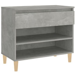 vidaXL Shoe Cabinet Engineered Wood Home Shoe Storage Organiser Multi Colours - Concrete grey