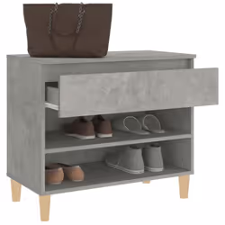 vidaXL Shoe Cabinet Engineered Wood Home Shoe Storage Organiser Multi Colours - Concrete grey - Additional view 4