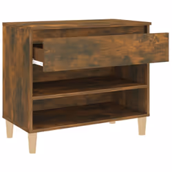 vidaXL Shoe Cabinet Engineered Wood Home Shoe Storage Organiser Multi Colours - Smoked oak - Additional view 6