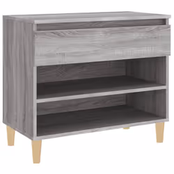 vidaXL Shoe Cabinet Engineered Wood Home Shoe Storage Organiser Multi Colours - Grey sonoma - Additional view 2