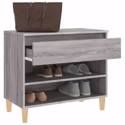 vidaXL Shoe Cabinet Engineered Wood Home Shoe Storage Organiser Multi Colours - Grey sonoma - Additional view 5