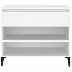 vidaXL Shoe Cabinet Engineered Wood Storage Rack Unit Stand Multi Colours - White - Additional view 6