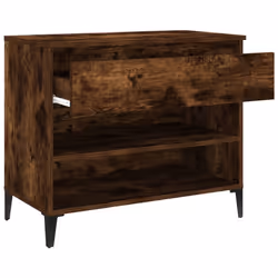 vidaXL Shoe Cabinet Engineered Wood Storage Rack Unit Stand Multi Colours - Smoked oak - Additional view 5