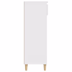 vidaXL Shoe Cabinet Engineered Wood Home Shoe Storage Organiser Multi Colours - White - Additional view 4