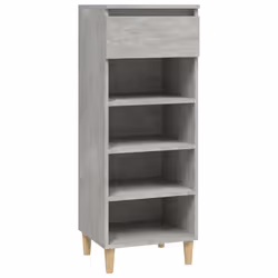 vidaXL Shoe Cabinet Engineered Wood Home Shoe Storage Organiser Multi Colours - Concrete grey