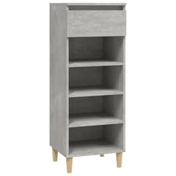 vidaXL Shoe Cabinet Engineered Wood Home Shoe Storage Organiser Multi Colours - Concrete grey