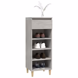 vidaXL Shoe Cabinet Engineered Wood Home Shoe Storage Organiser Multi Colours - Concrete grey - Additional view 7