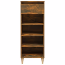 vidaXL Shoe Cabinet Engineered Wood Home Shoe Storage Organiser Multi Colours - Smoked oak - Additional view 2
