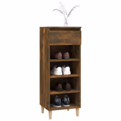 vidaXL Shoe Cabinet Engineered Wood Home Shoe Storage Organiser Multi Colours - Smoked oak - Additional view 7