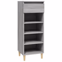 vidaXL Shoe Cabinet Engineered Wood Home Shoe Storage Organiser Multi Colours - Grey sonoma