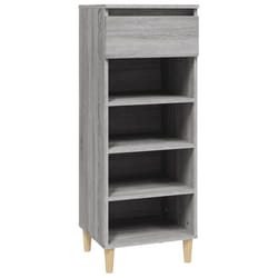 vidaXL Shoe Cabinet Engineered Wood Home Shoe Storage Organiser Multi Colours - Grey sonoma