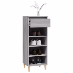 vidaXL Shoe Cabinet Engineered Wood Home Shoe Storage Organiser Multi Colours - Grey sonoma - Additional view 5