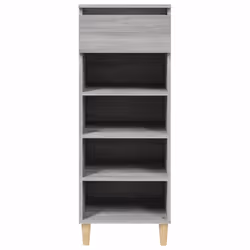 vidaXL Shoe Cabinet Engineered Wood Home Shoe Storage Organiser Multi Colours - Grey sonoma - Additional view 7
