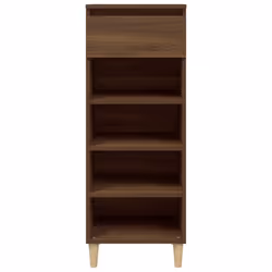 vidaXL Shoe Cabinet Engineered Wood Home Shoe Storage Organiser Multi Colours - Brown oak - Additional view 2