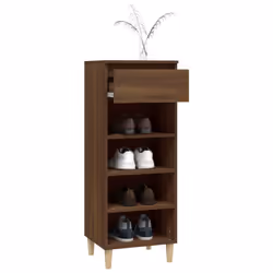 vidaXL Shoe Cabinet Engineered Wood Home Shoe Storage Organiser Multi Colours - Brown oak - Additional view 6