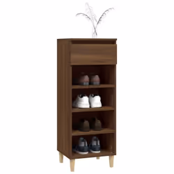 vidaXL Shoe Cabinet Engineered Wood Home Shoe Storage Organiser Multi Colours - Brown oak - Additional view 7