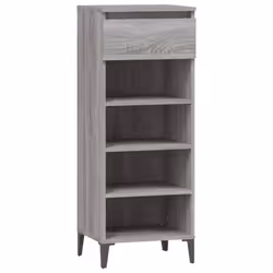 vidaXL Shoe Rack Engineered Wood Shoe Storage Cabinet Cupboard Multi Colours - grey sonoma - Additional view 4