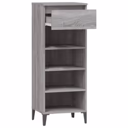 vidaXL Shoe Rack Engineered Wood Shoe Storage Cabinet Cupboard Multi Colours - grey sonoma - Additional view 7