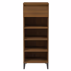 vidaXL Shoe Rack Engineered Wood Shoe Storage Cabinet Cupboard Multi Colours - brown oak - Additional view 4
