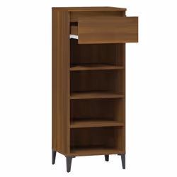 vidaXL Shoe Rack Engineered Wood Shoe Storage Cabinet Cupboard Multi Colours - brown oak - Additional view 5