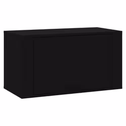vidaXL Wall-mounted Shoe Cabinet Engineered Wood Shoe Organiser Multi Colours - Black