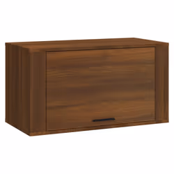 vidaXL Wall-mounted Shoe Cabinet Engineered Wood Shoe Organiser Multi Colours - Brown oak
