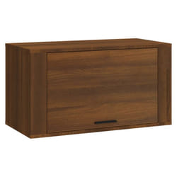 vidaXL Wall-mounted Shoe Cabinet Engineered Wood Shoe Organiser Multi Colours - Brown oak