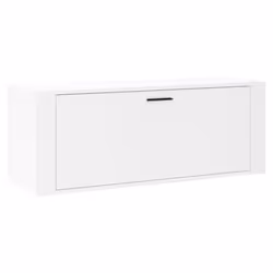 vidaXL Wall Shoe Cabinet Engineered Wood Shoe Storage Organiser Multi Colours - White