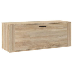 vidaXL Wall Shoe Cabinet Engineered Wood Shoe Storage Organiser Multi Colours - Sonoma oak