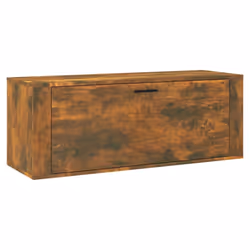 vidaXL Wall Shoe Cabinet Engineered Wood Shoe Storage Organiser Multi Colours - Smoked oak